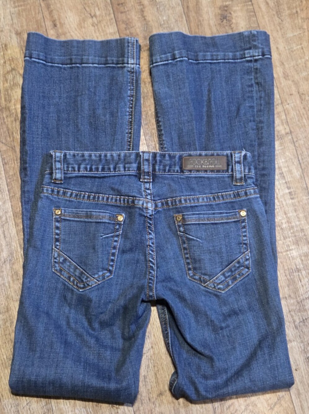 Rock & Roll Cowgirl Blue Boot Cut Jeans Size 28 X 34
